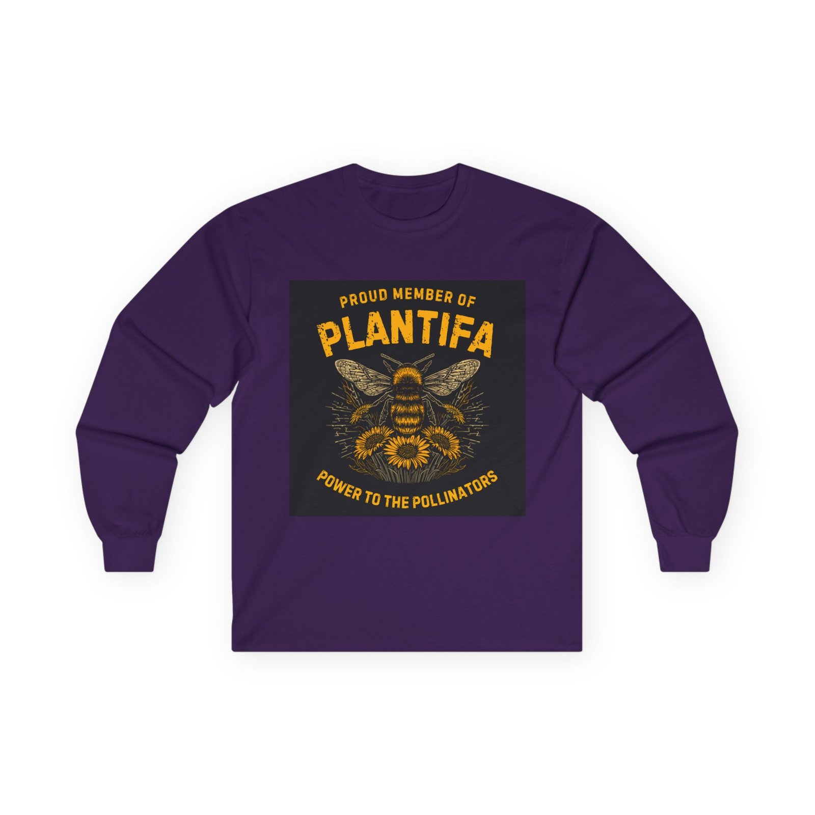 Plantifa Bee Long Sleeve Tee — Proud Member, Power to the Pollinators - Image 9