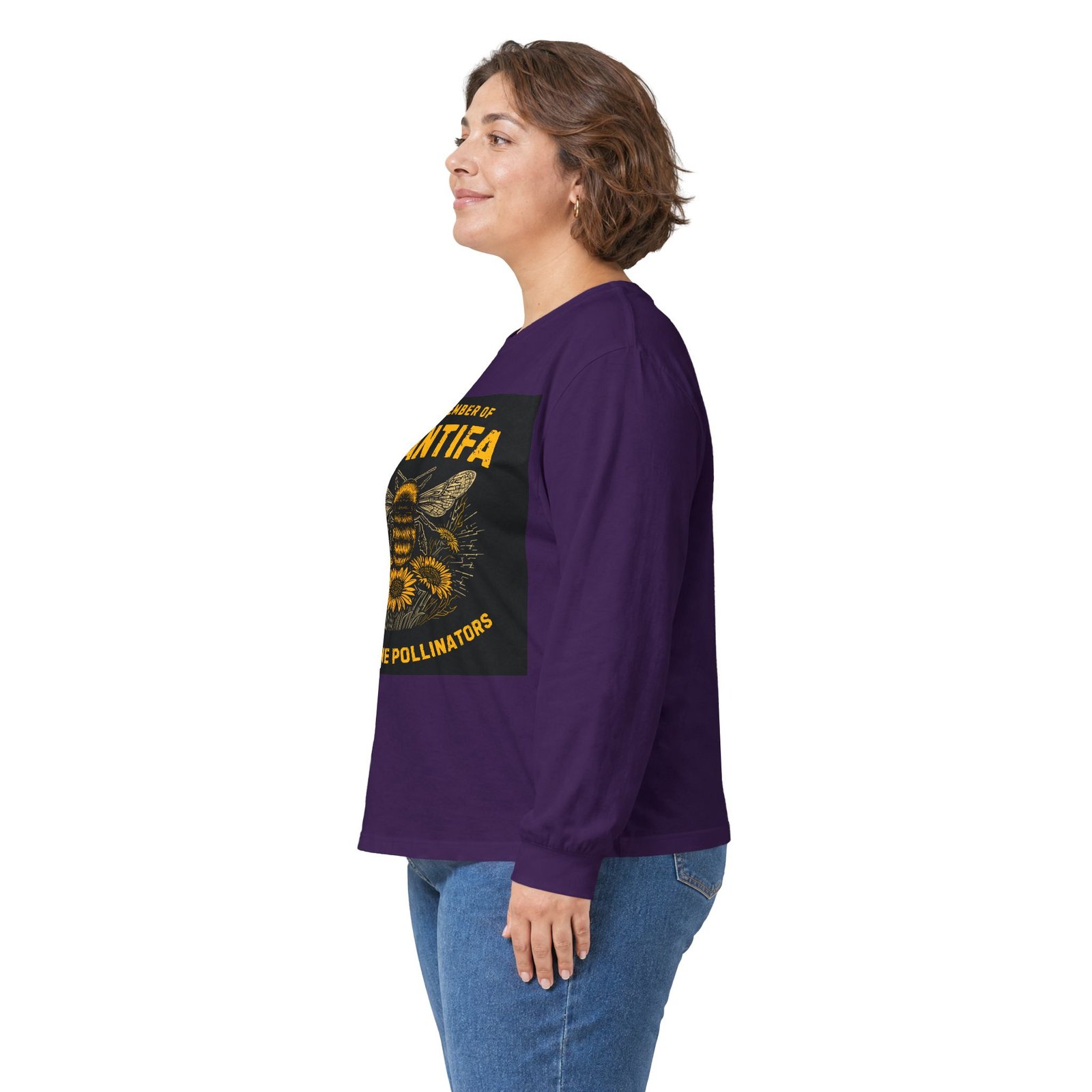 Plantifa Bee Long Sleeve Tee — Proud Member, Power to the Pollinators - Image 12