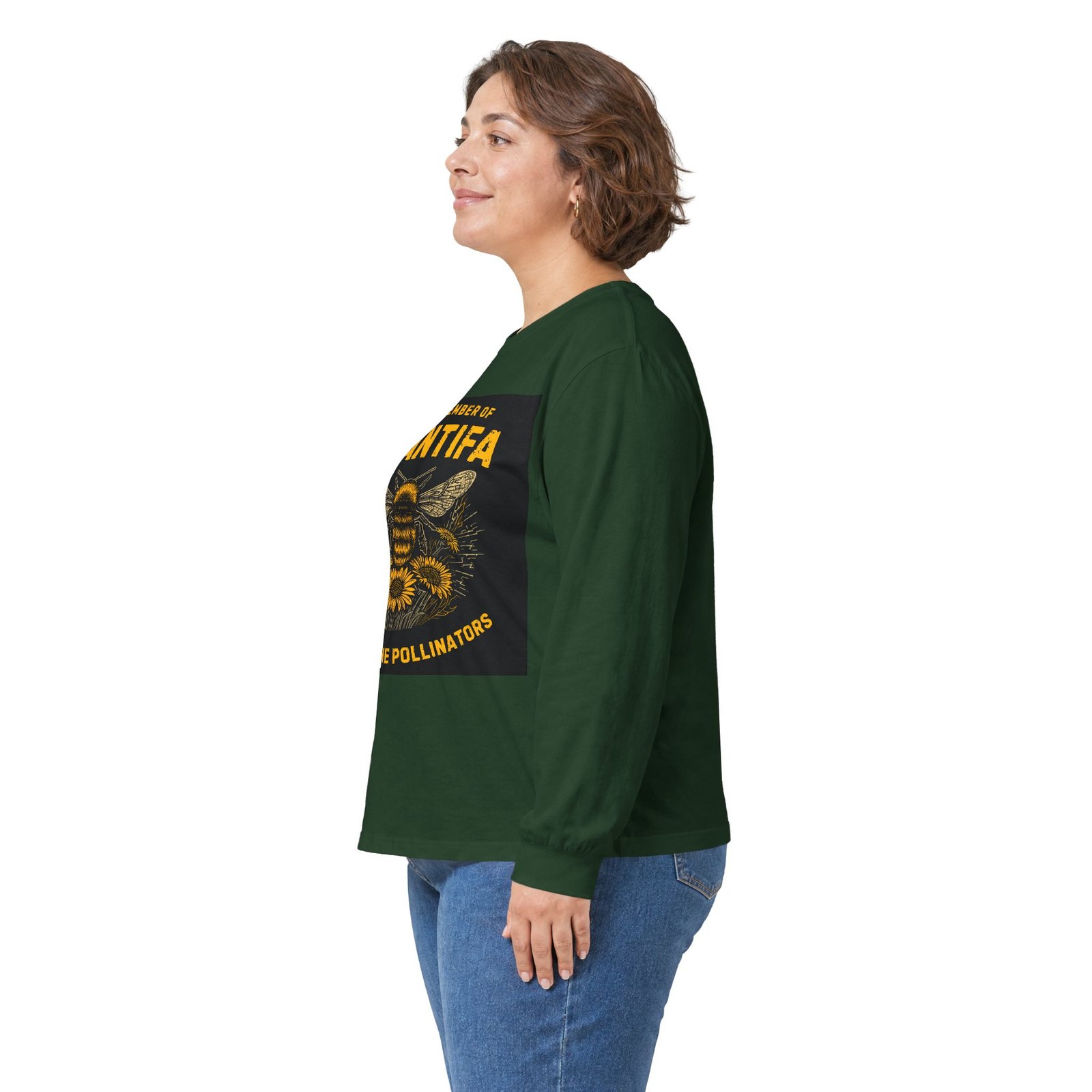 Plantifa Bee Long Sleeve Tee — Proud Member, Power to the Pollinators - Image 8